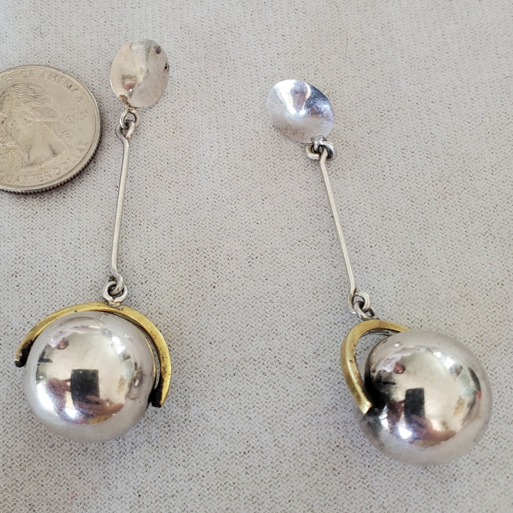 Vintage Mexico Spinner Earrings